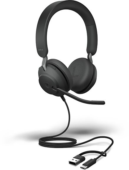 Jabra Evolve2 40 SE, USB C/A, MS Stereo headset
