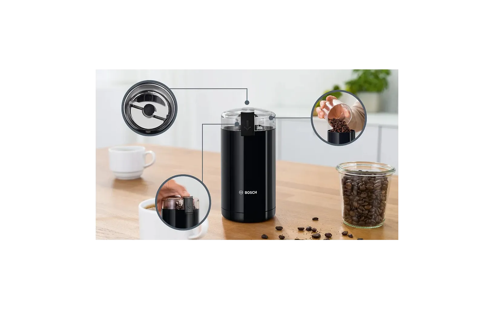 Bosch TSM6A013B kahvimylly, musta - E-store.fi