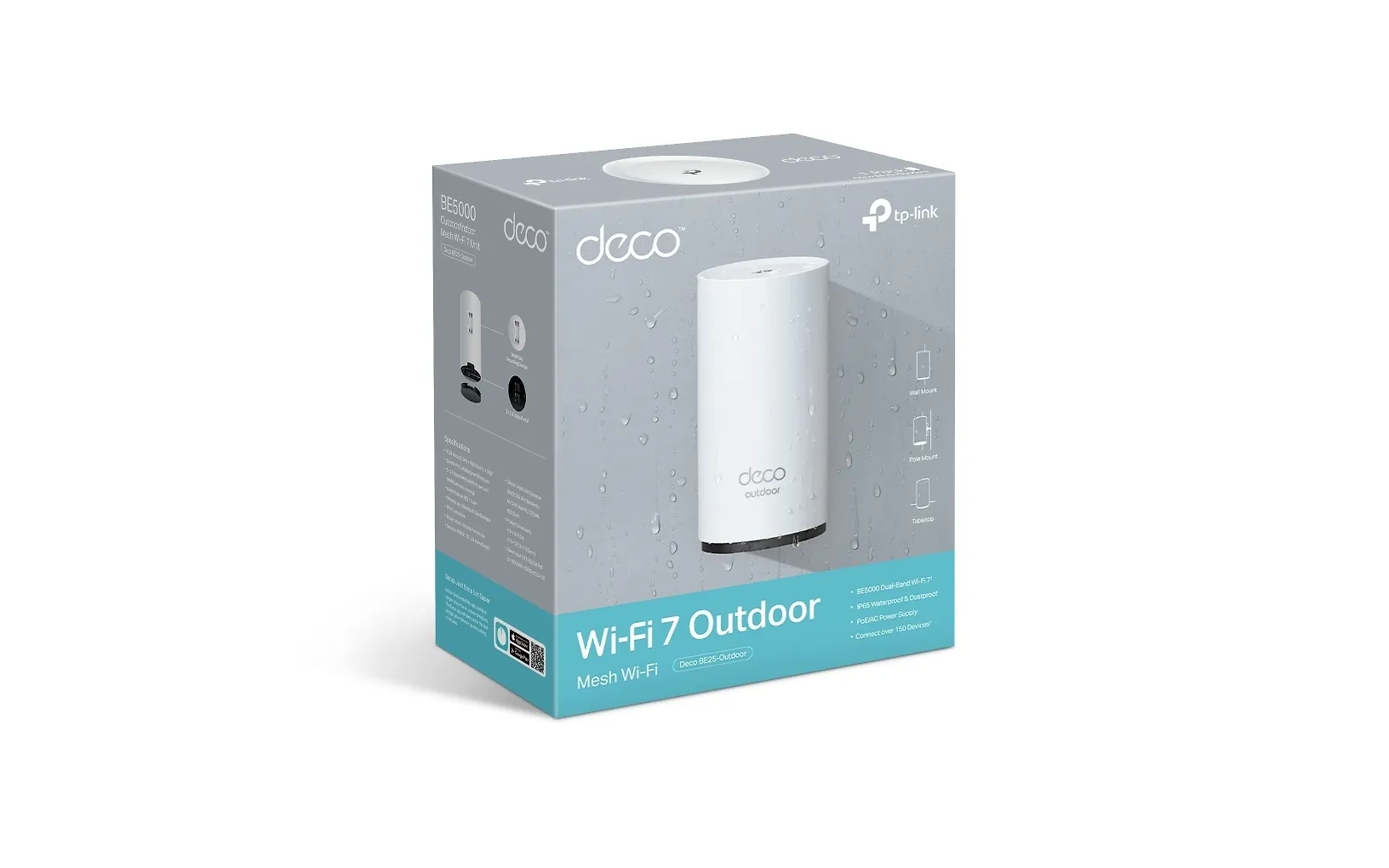 TP-LINK Deco BE25-Outdoor Wi-Fi 7 Mesh reititin sisä- ja ulkokäyttöön