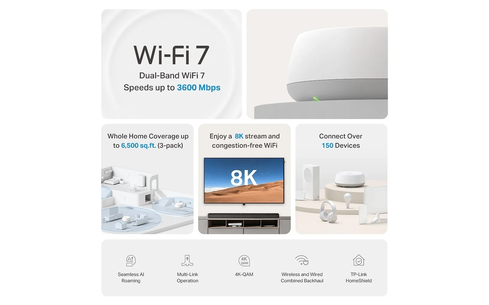 TP-LINK Deco BE22 Wi-Fi 7 mesh-router, 3 st.