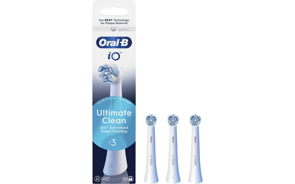 Oral-B iO Ultimate Clean reservborstar 3 st, vita