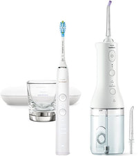 Philips Sonicare 9000 Diamond Clean sähköhammasharja + 3000 Power flosser hammasvälisuihku, valkoinen HX3886/41 – kuva 3