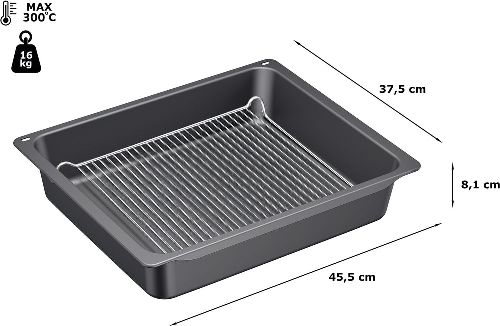 Bosch syvä uunipannu ritilällä, 81 x 455 x 375 mm – kuva 2