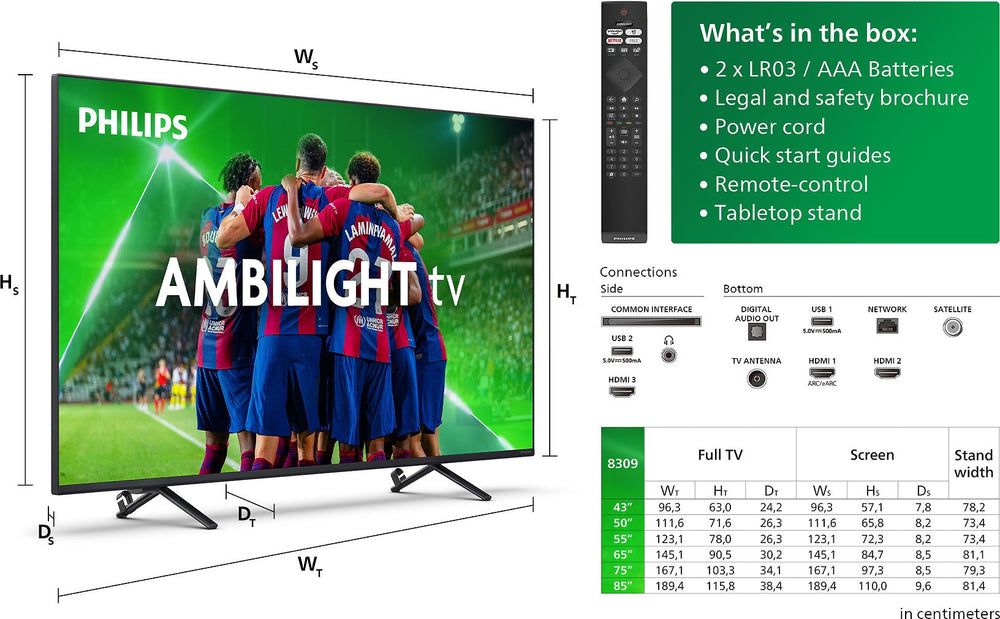 Philips 55" PUS8309 – 4K LED Ambilight TV