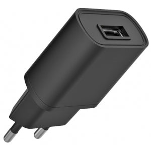 CHARGO VERKKOLATURI, 1 X USB (12W), MUSTA