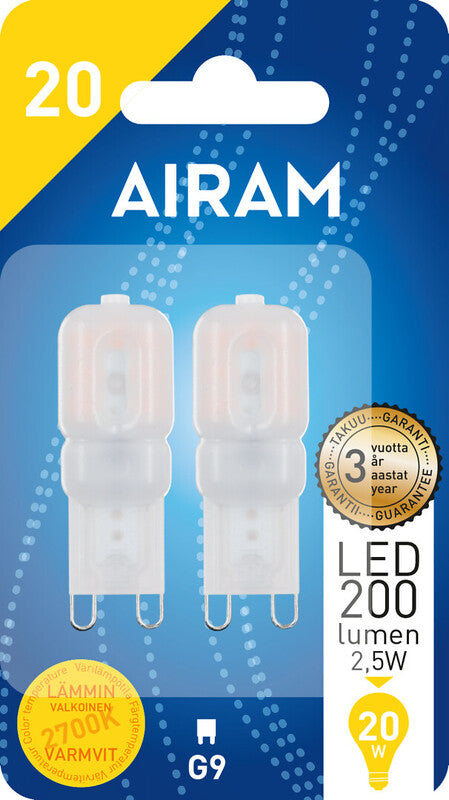 Airam LED PO 827 180lm G9 FR 2BL