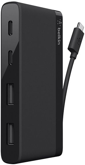 Belkin USB-C mini -USB-hubi, neljä porttia – kuva 1