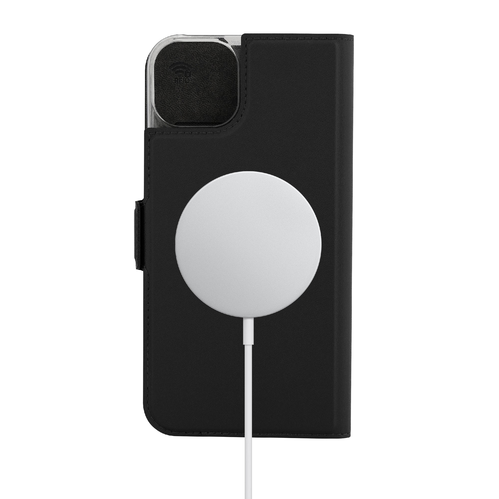 WAVE MAGSAFE-KOMPATIBELT BOOKFODRAL, APPLE IPHONE 15 PLUS, SVART