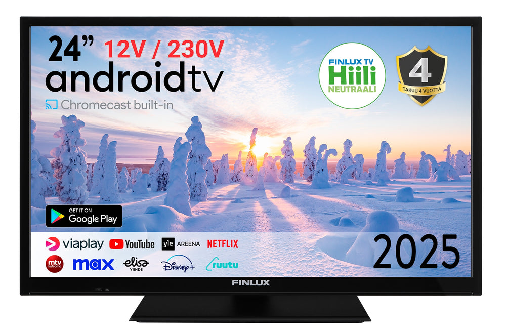 Finlux 24" M7 Android Smart TV 12V tuella (2025)