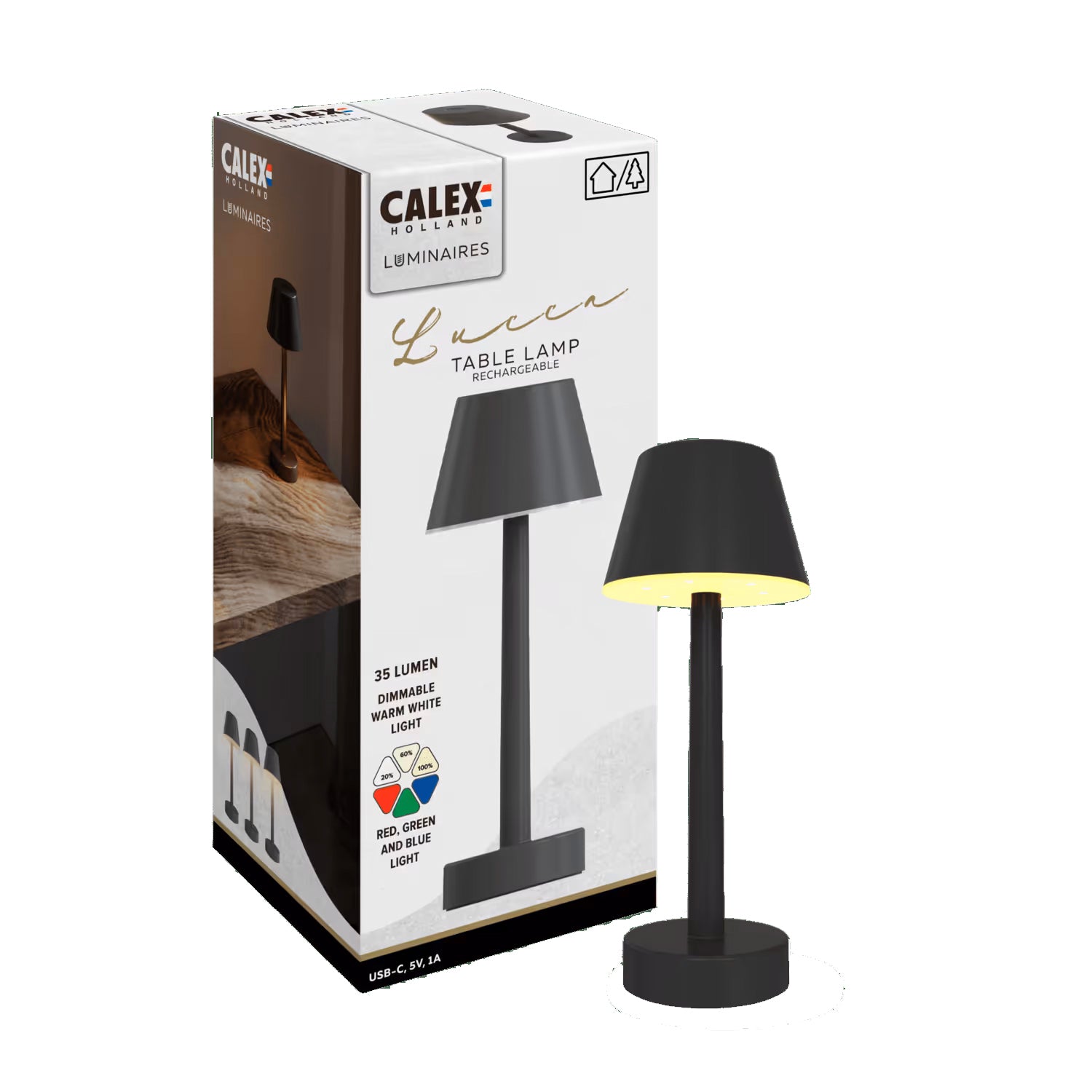 Lucca bordslampa IP54 (ladningsbar)