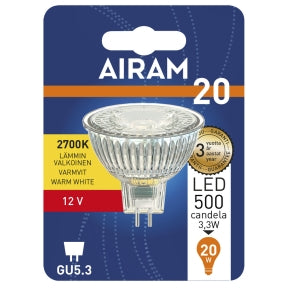 Airam LED FG MR16 827 230lm GU5.3 12V 36D