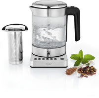 WMF KITCHENminis Vario -teenkeitin ja vedenkeitin, lasi/teräs – kuva 1