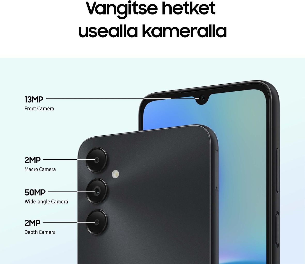 Samsung Galaxy A05s -puhelin, 64/4 Gt, vihreä