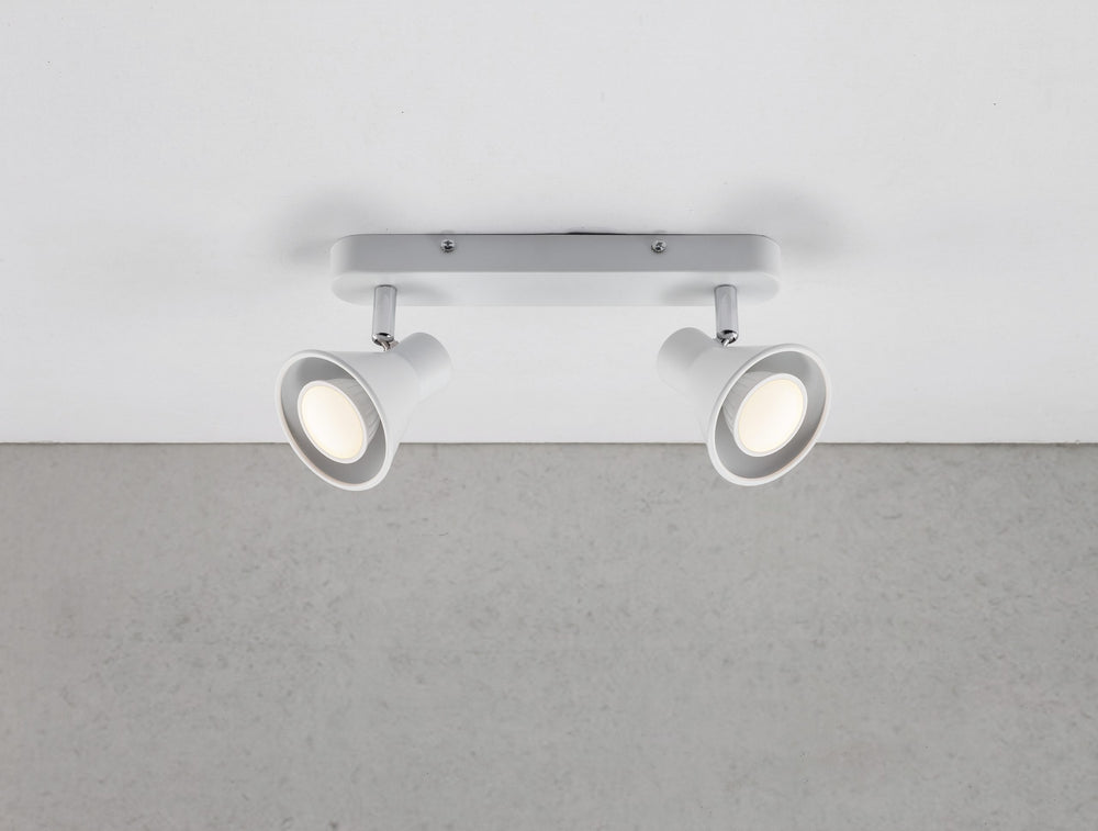 Eik 2-delad spotlight vit