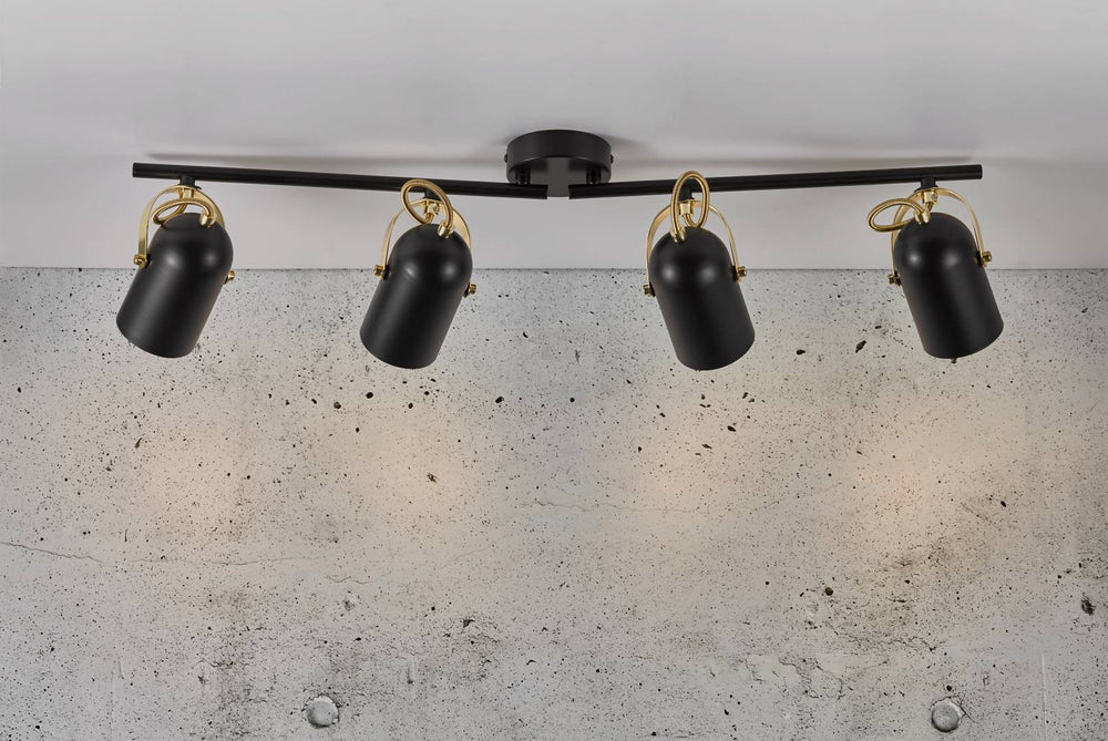 Nordlux Lotus 4-delad spotlight svart