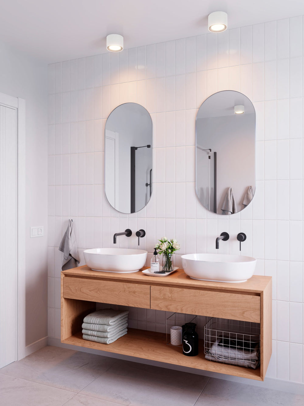 Landon 8 Bath alasvalo valkoinen