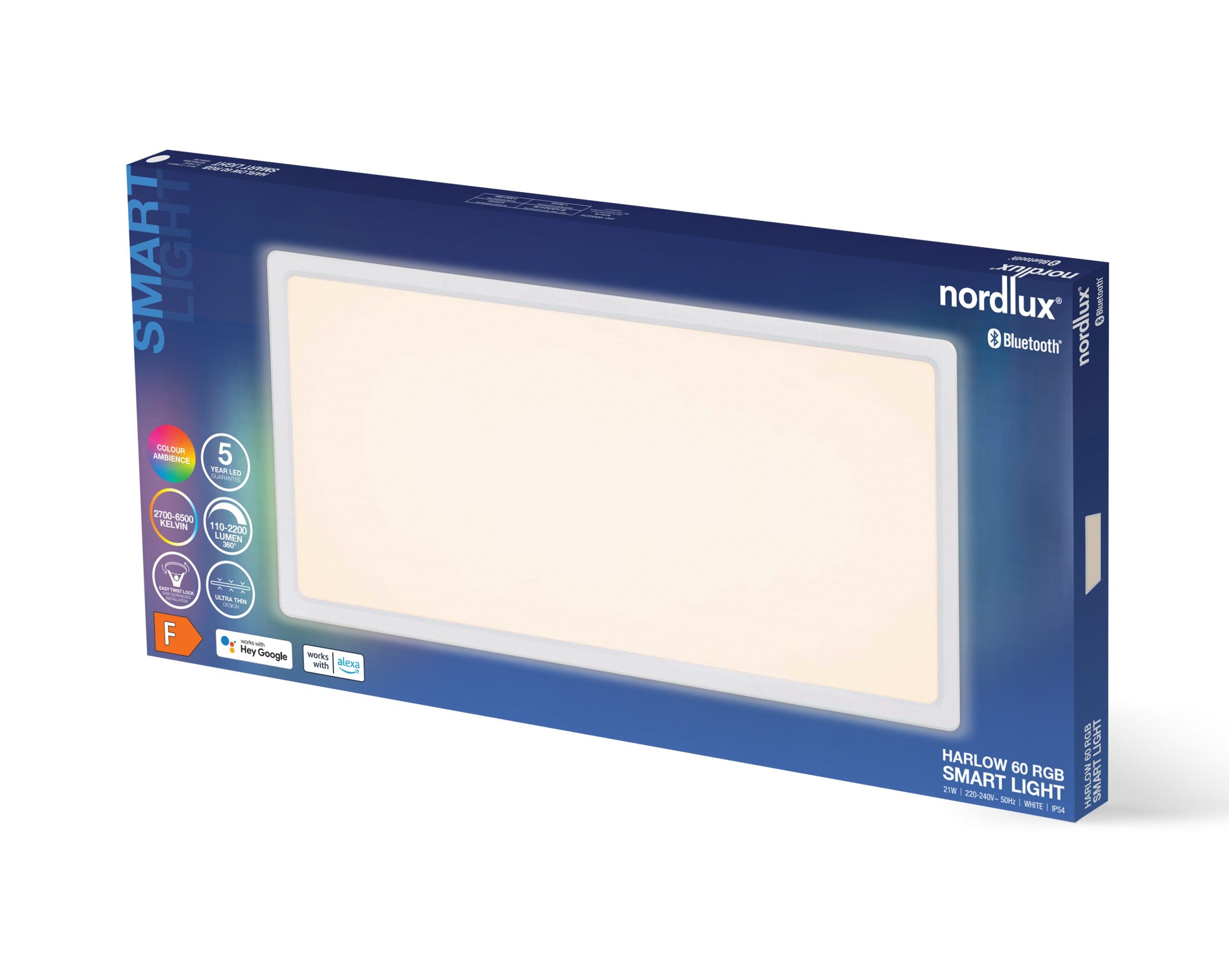 Harlow Smart 60 LED-plafond IP54 vit