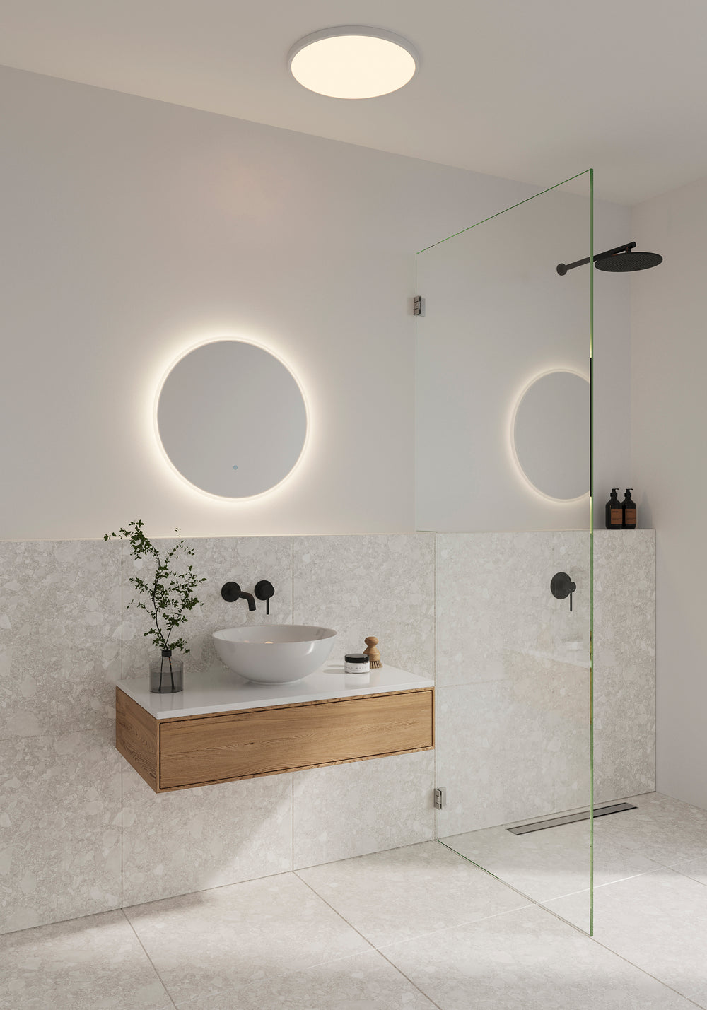 Dovina 60 cm peili LED-valoilla