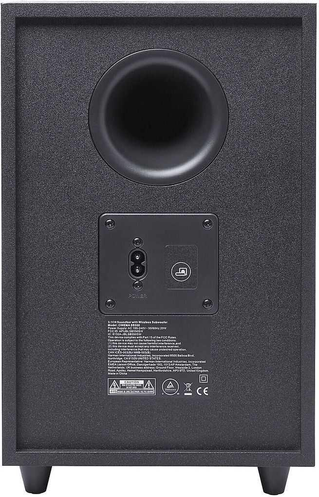 JBL Cinema SB550 3.1 soundbar med trådlös subwoofer
