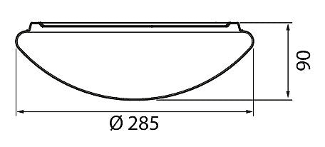 Airam Bruno LED-plafondi IP44 14W/830, valkoinen