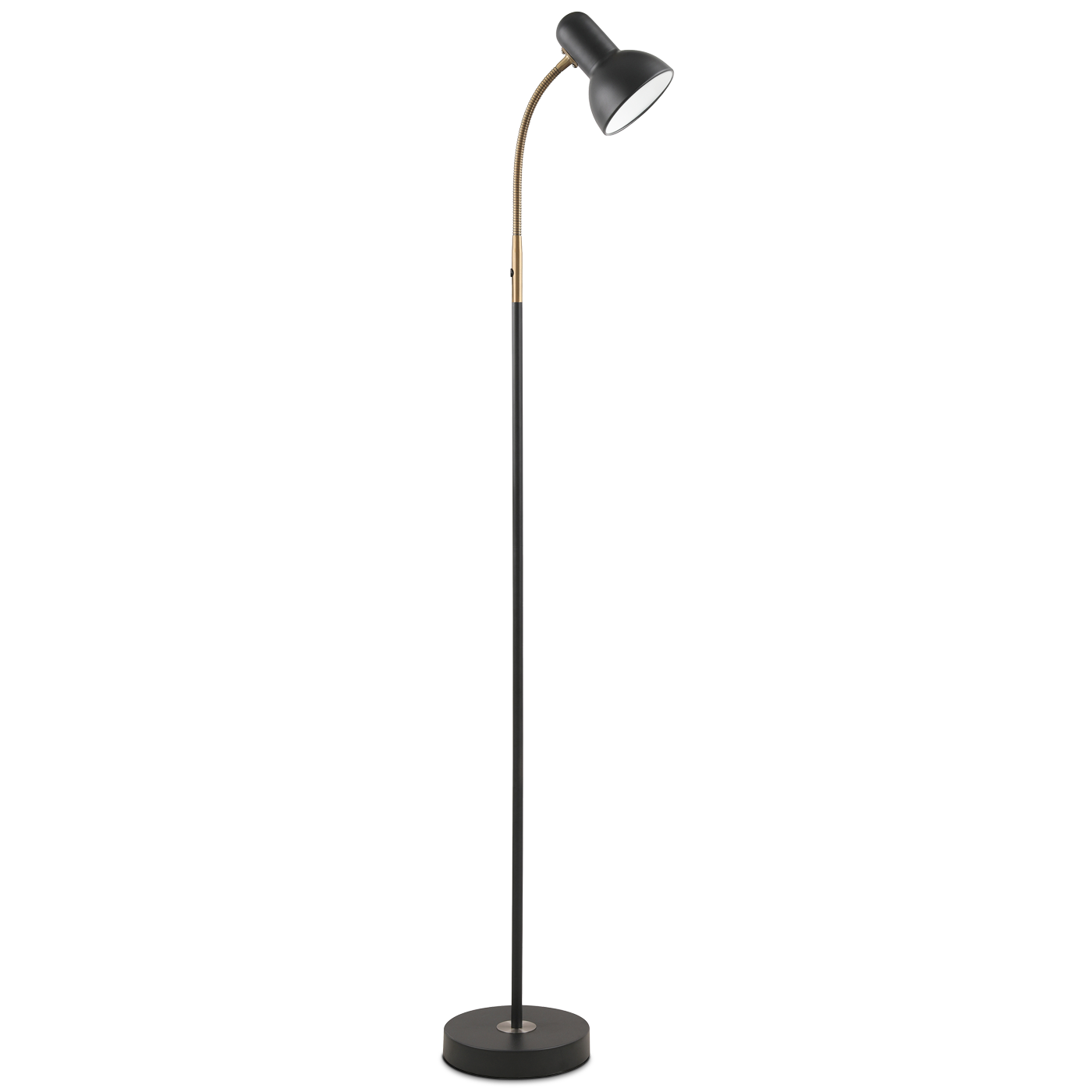 Royal golvlampa svart/mässing