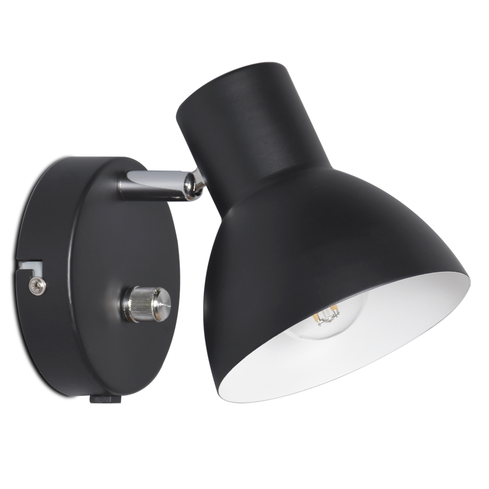 Elvin seinävalaisin musta