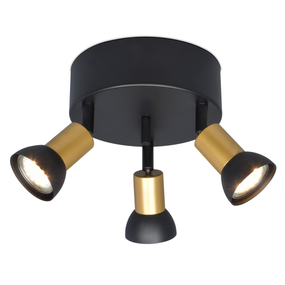 Havanna 3-osainen kattospotti musta/kulta