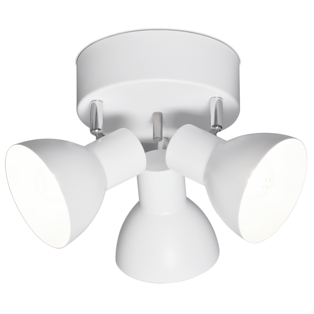 Elvin 3-osainen kattospotti pyöreä valkoinen