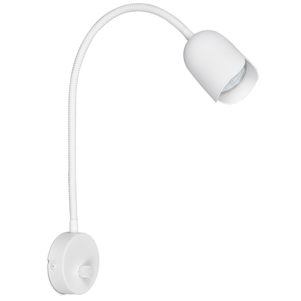 Nuppu seinävalaisin valkoinen