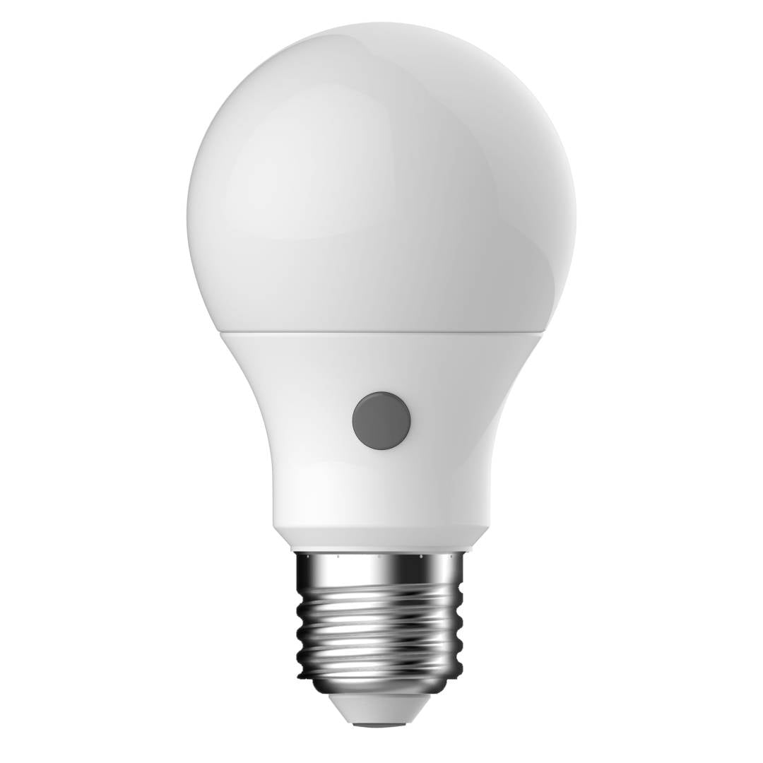 E27 A60 Light Sensor 2700K 806lm opaali