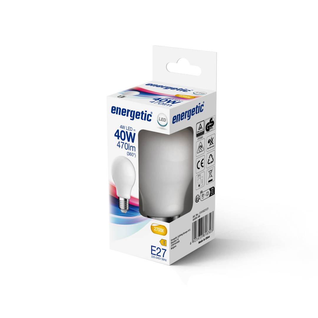 E27 A60 2700K 470lm opaali