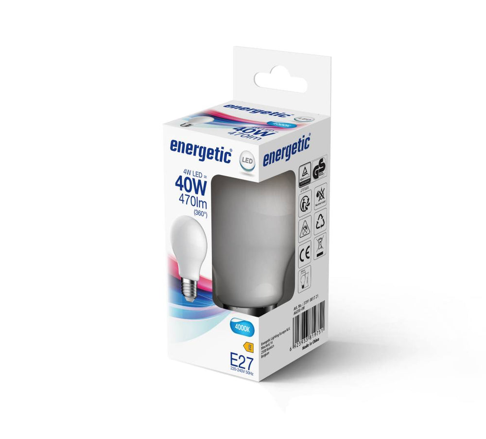 E27 A60 4000K 470lm opaali