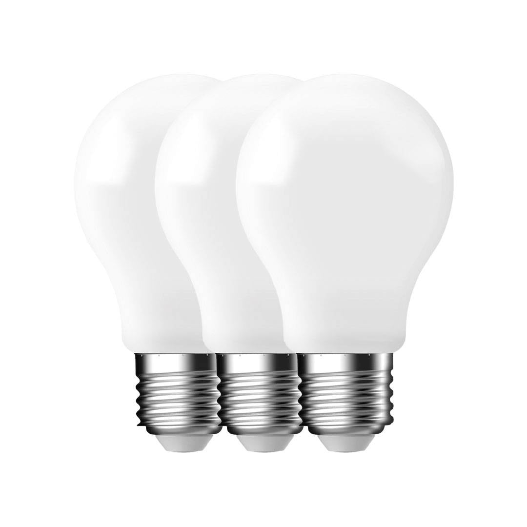 E27 A60 4000K 806lm opaali 3-pack