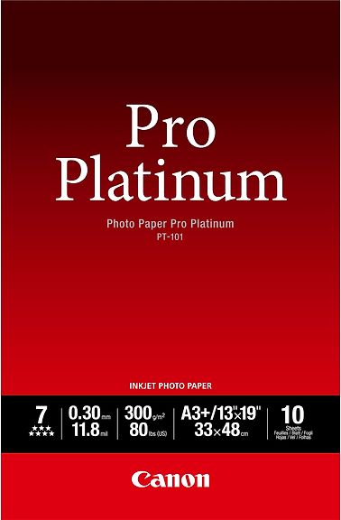 Canon PT-101 Photo Paper Pro Platinum A3+ -valokuvapaperi, 10 arkkia