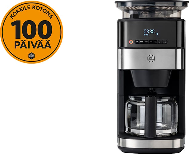 OBH Nordica Grind Aroma -kahvinkeitin, musta – tuotekuva 1