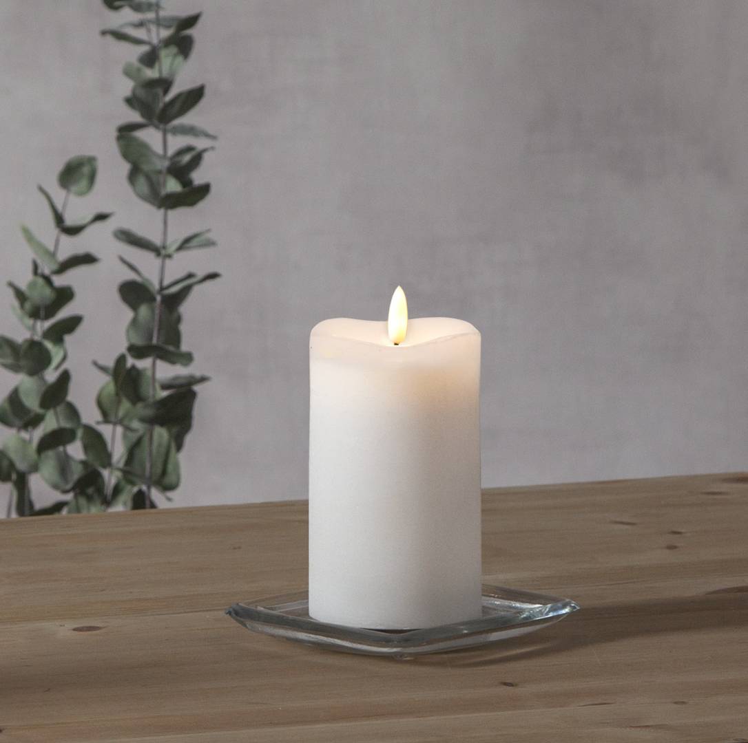 Star trading Flamme LED-ljus 14 cm vitt