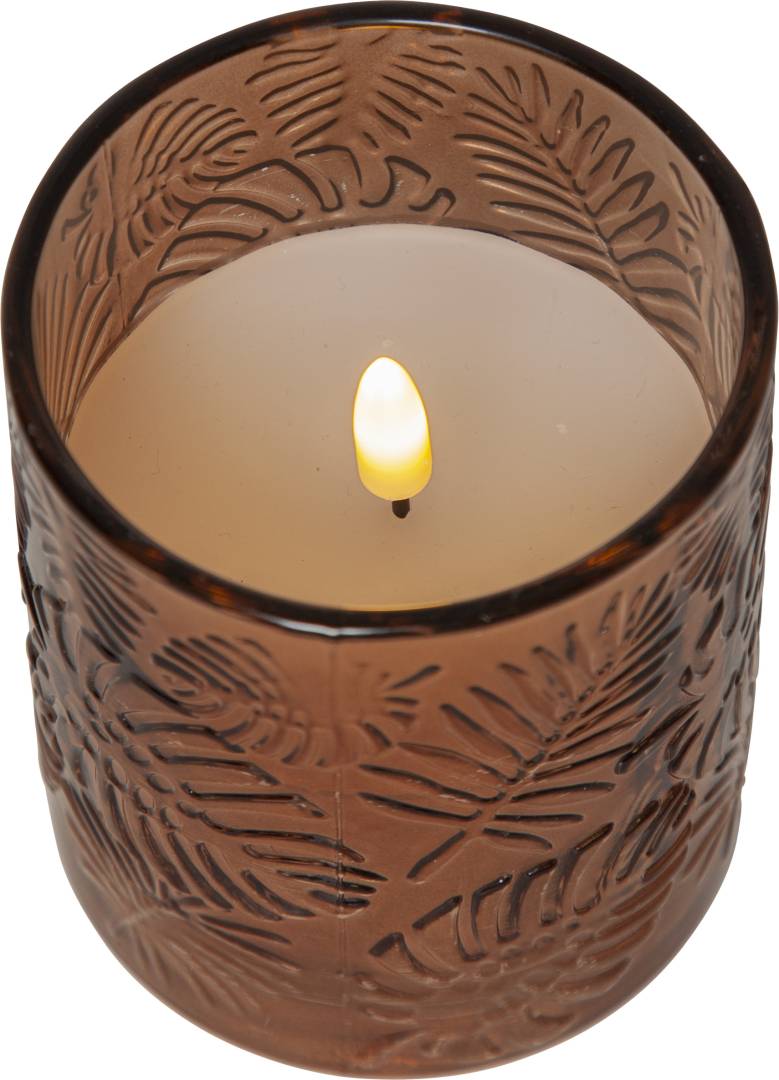 Star Trading Flamme Leaf LED-bordslykta 10 cm brun