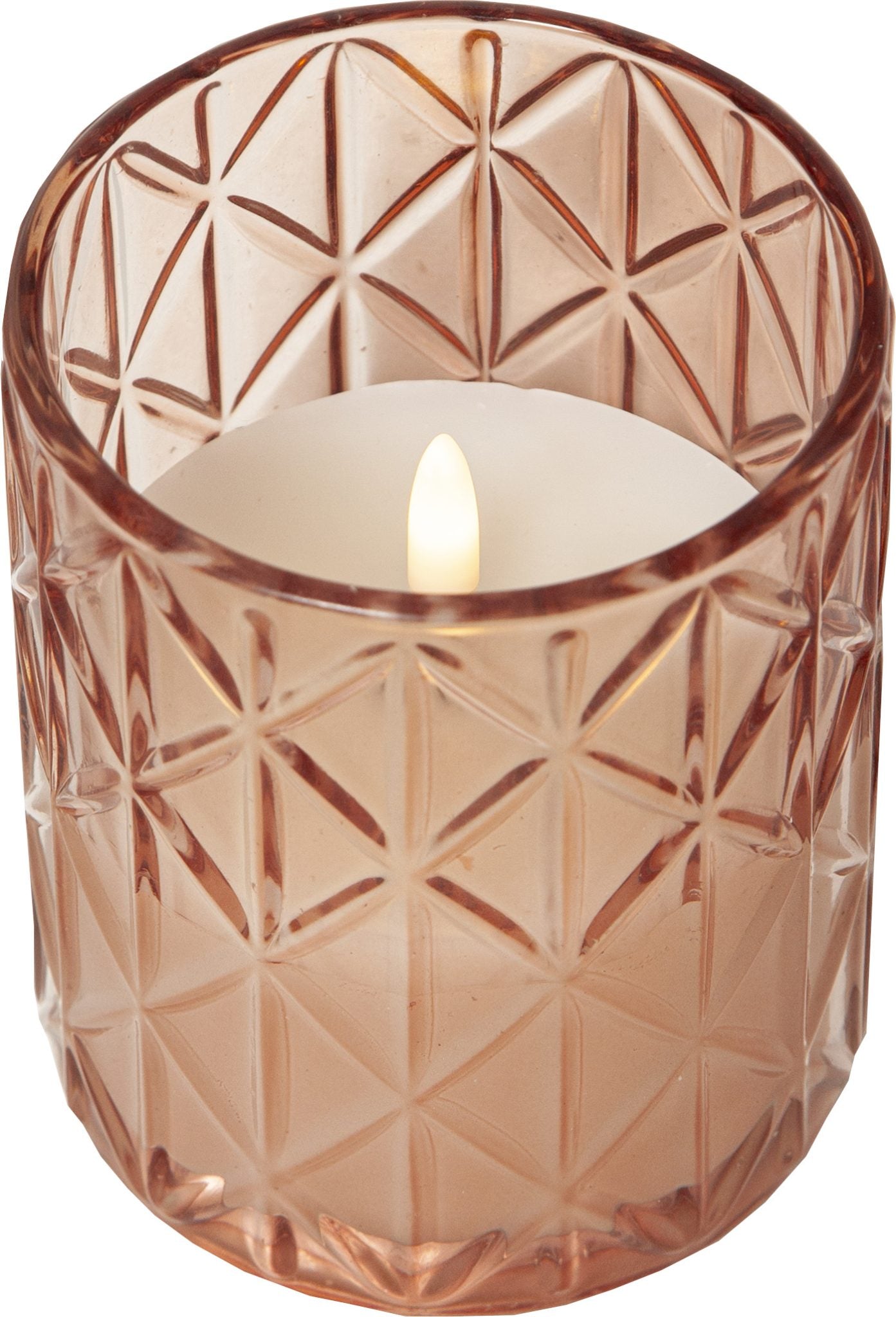Star trading Flamme Romb LED-kynttilä roosa 10cm