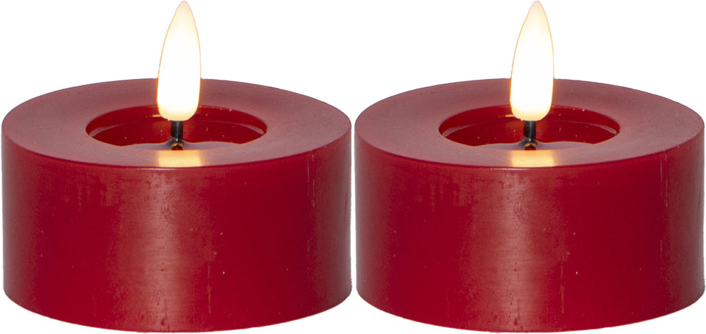 Flamme Flow LED tuikku 7cm punainen 2-pack