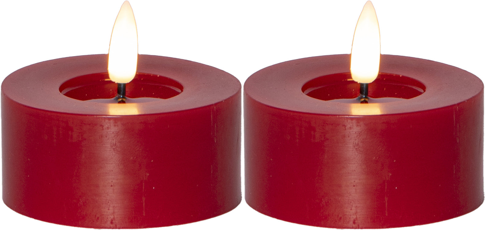 Flamme Flow LED tuikku 7cm punainen 2-pack
