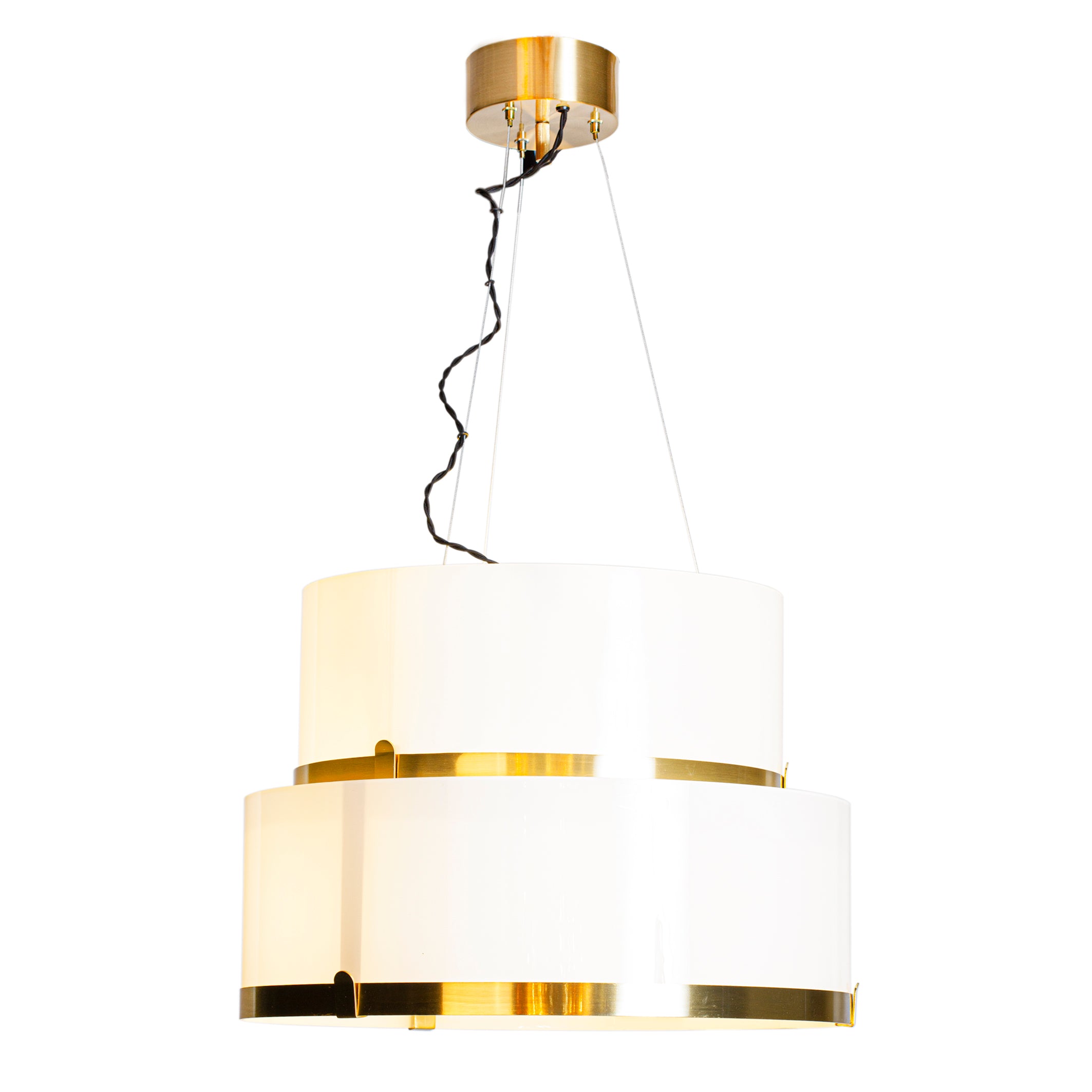 Marcel taklampa mässing / vit