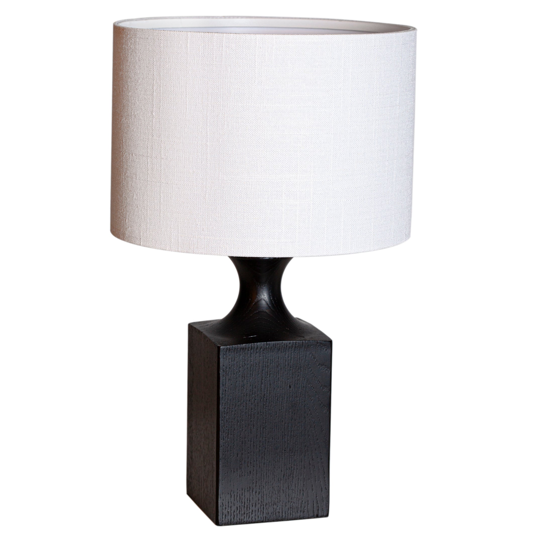 Woody pöytävalaisin matala musta/valkoinen