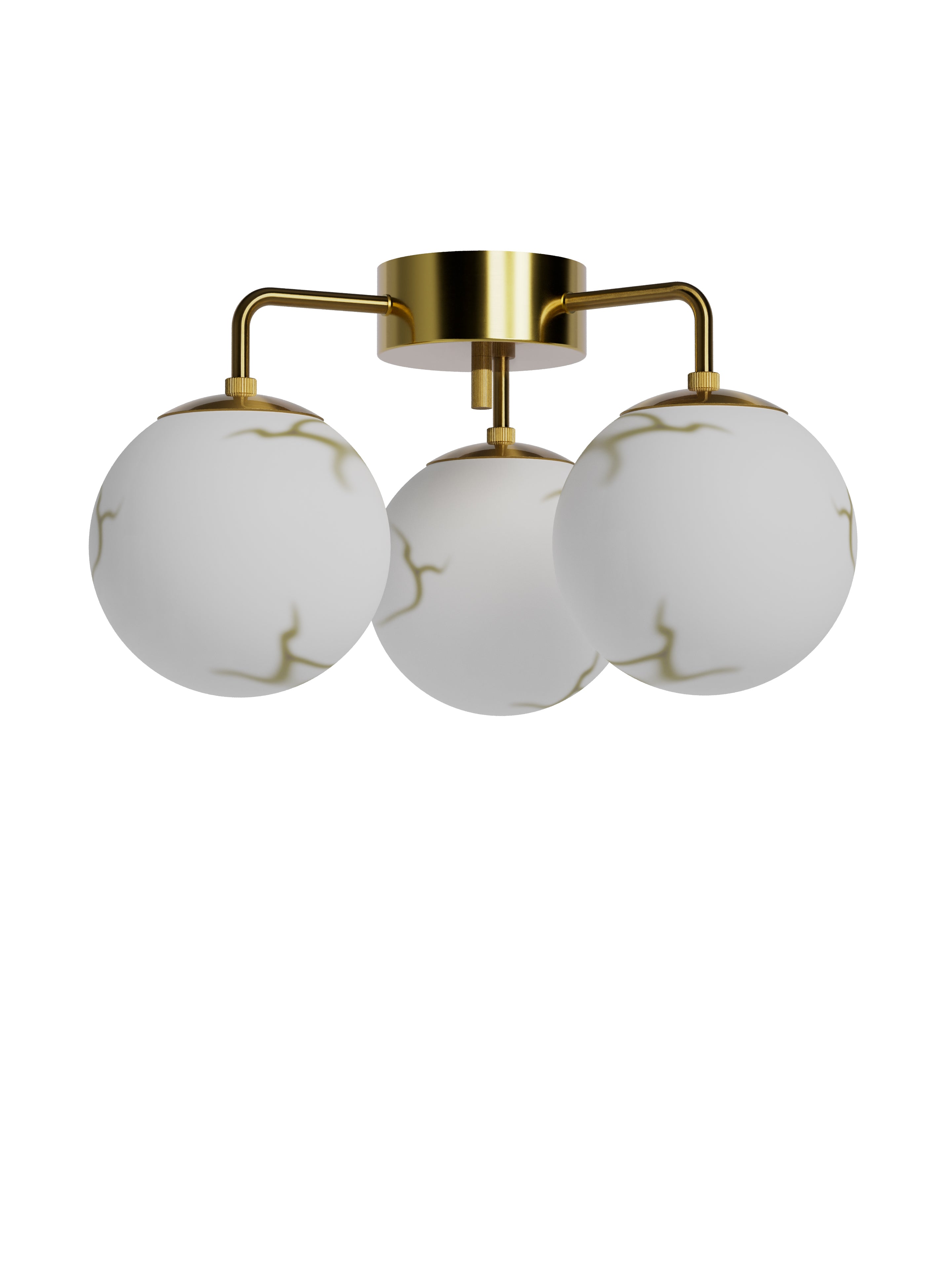 Bellaggio 3-låg plafond Antik mässing / marmor