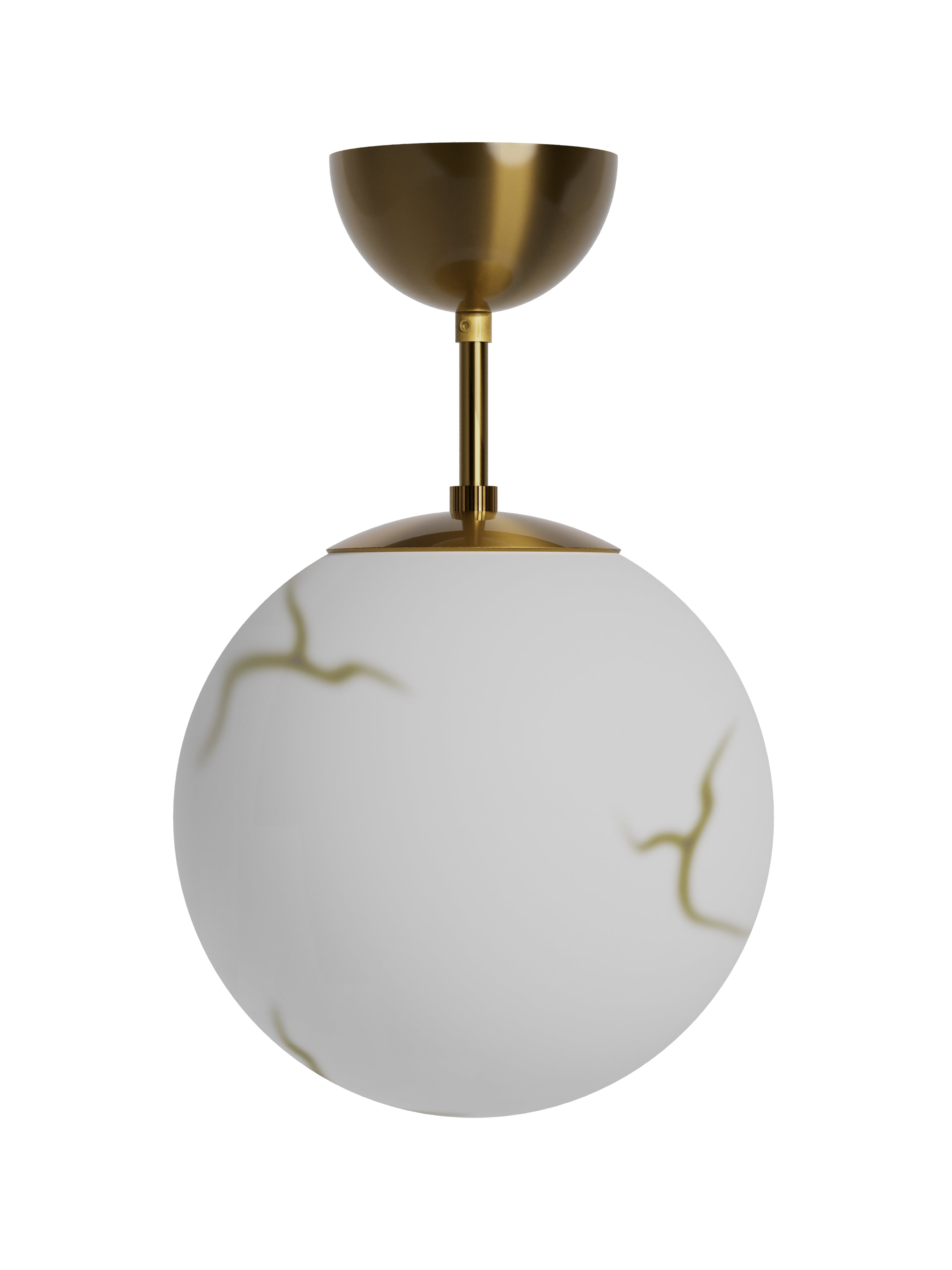 Bellaggio 1-låg pendellampa Antik mässing / marmor