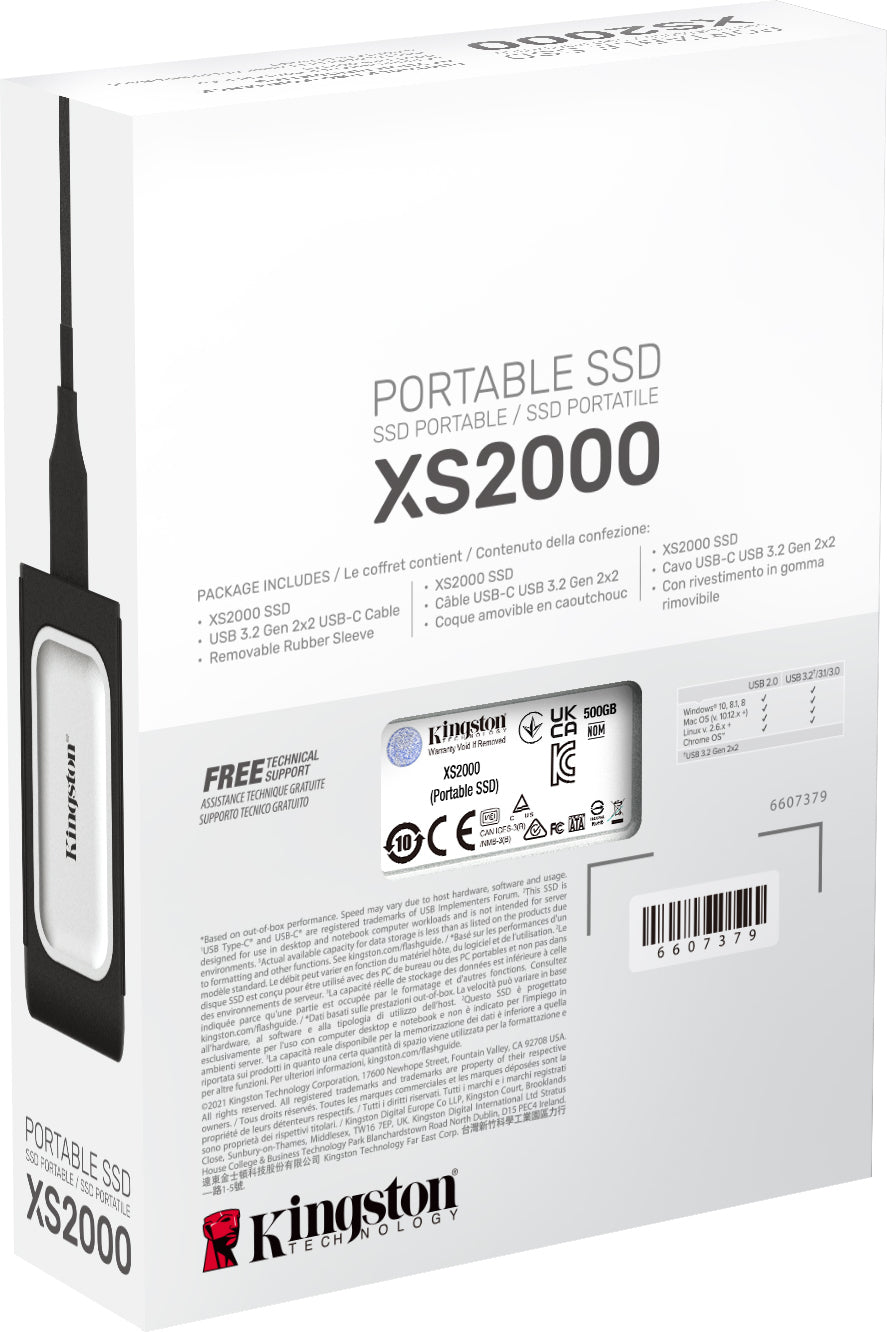 Kingston XS2000 -ulkoinen SSD-levy, 500 Gt – kuva 6