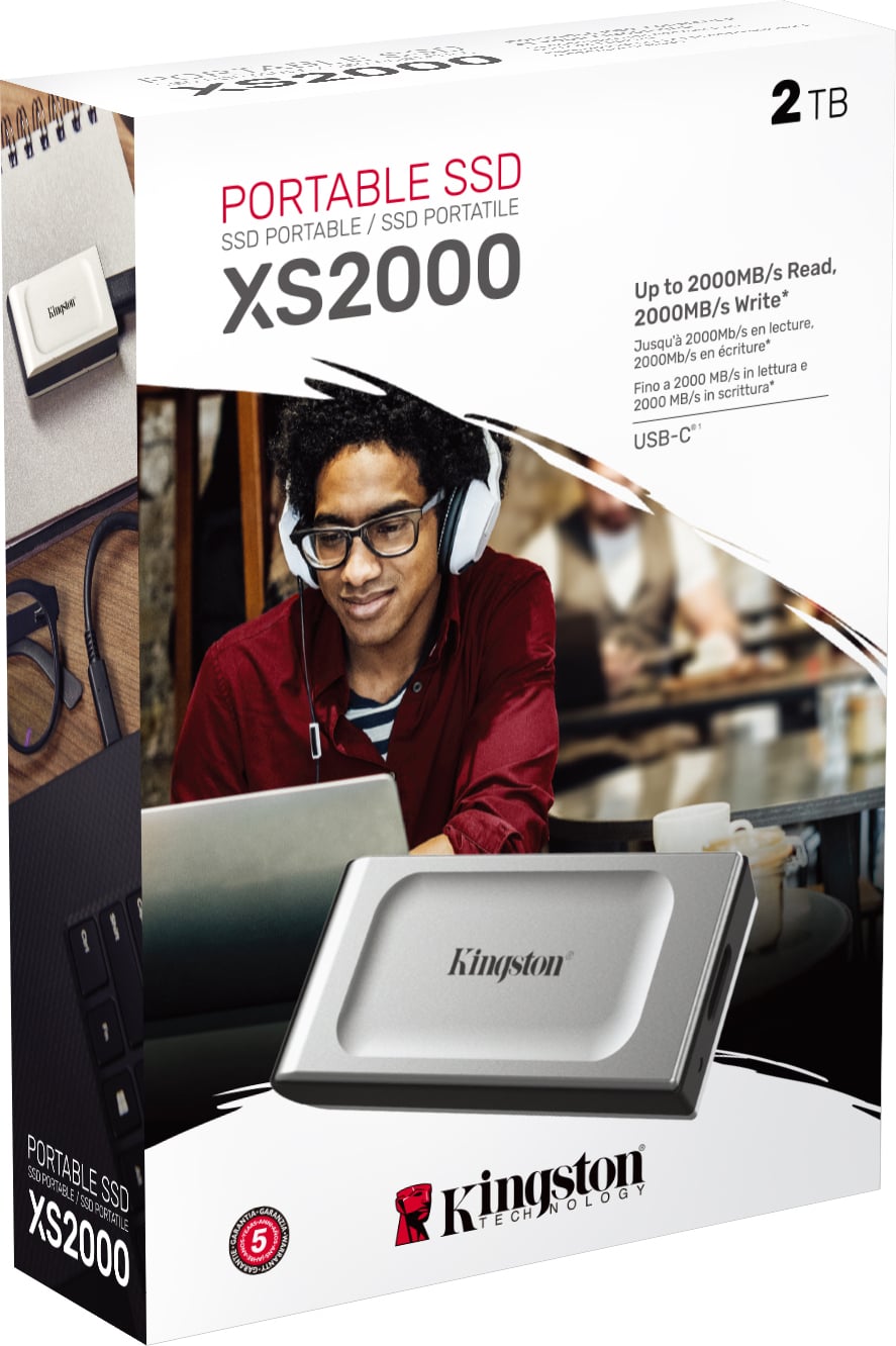 Kingston XS2000 -ulkoinen SSD-levy, 2 Tt – kuva 5