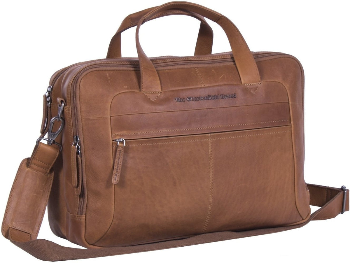 The Chesterfield Brand Ryan -tietokonelaukku 17" kannettavalle tietokoneelle, konjakki – kuva 1