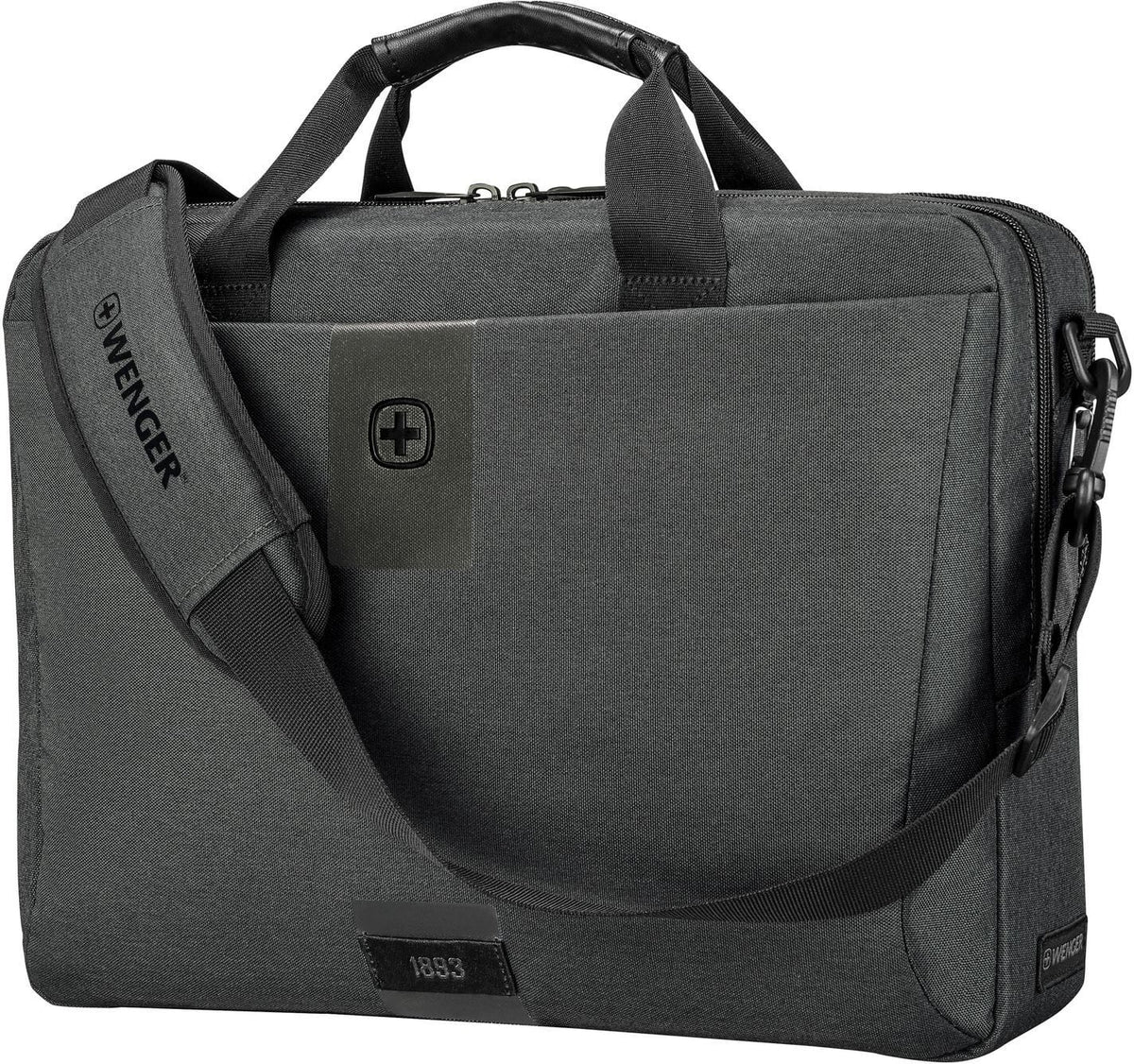 Wenger MX ECO Brief -tietokonelaukku 16" kannettavalle tietokoneelle, harmaa – kuva 1