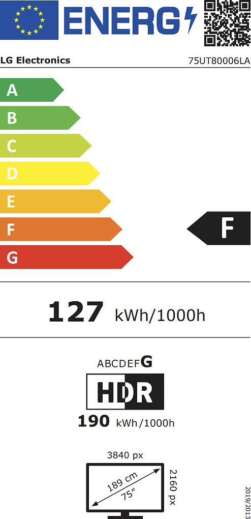 LG 75'' UT80 4K LED TV