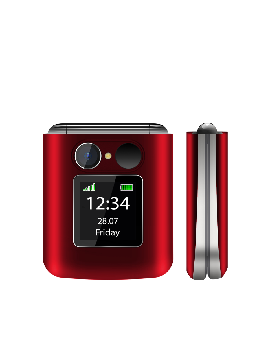 Beafon Fold 10 LTE 4G puhelin punainen